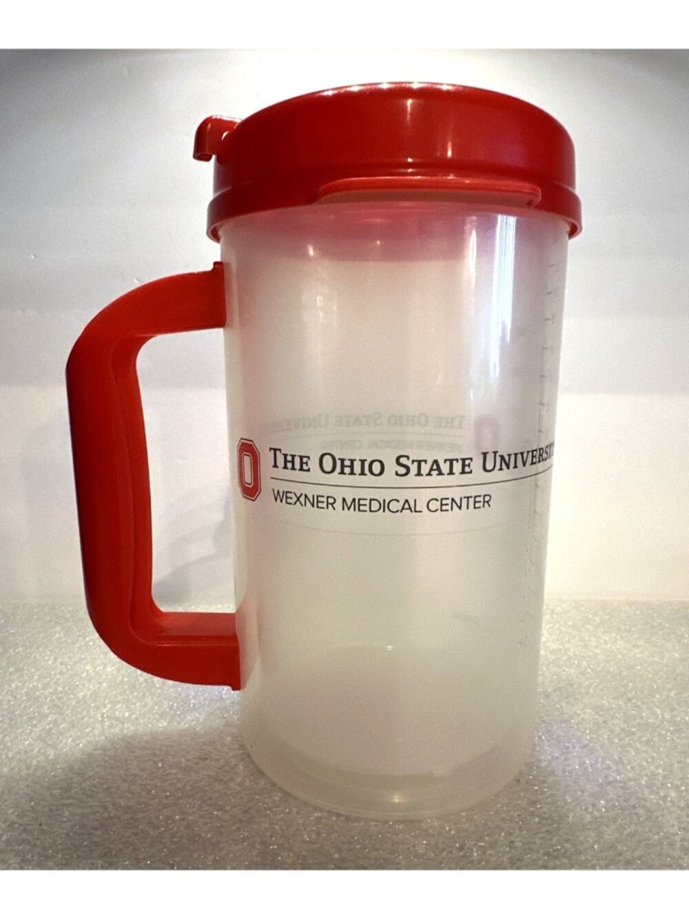 The Ohio State University Wexner Medical Center Whirley Clear Mug 32 Oz Handle